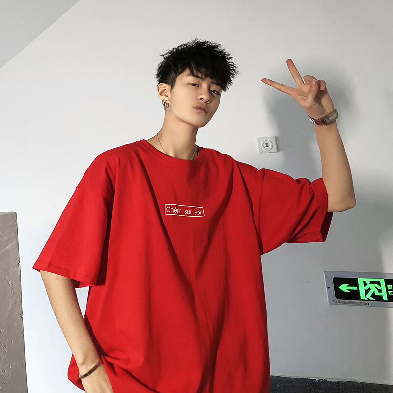 Men's Oversized Tees Half Sleeve Drop Shoulder Summer Casual T Shirt