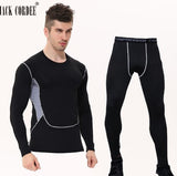 Men Fitness suits Camouflage Compression Baselayer Set Sports Compression Set Long Sleeve T-Shirt Tights Exercise Clothes Workout Bodysuit