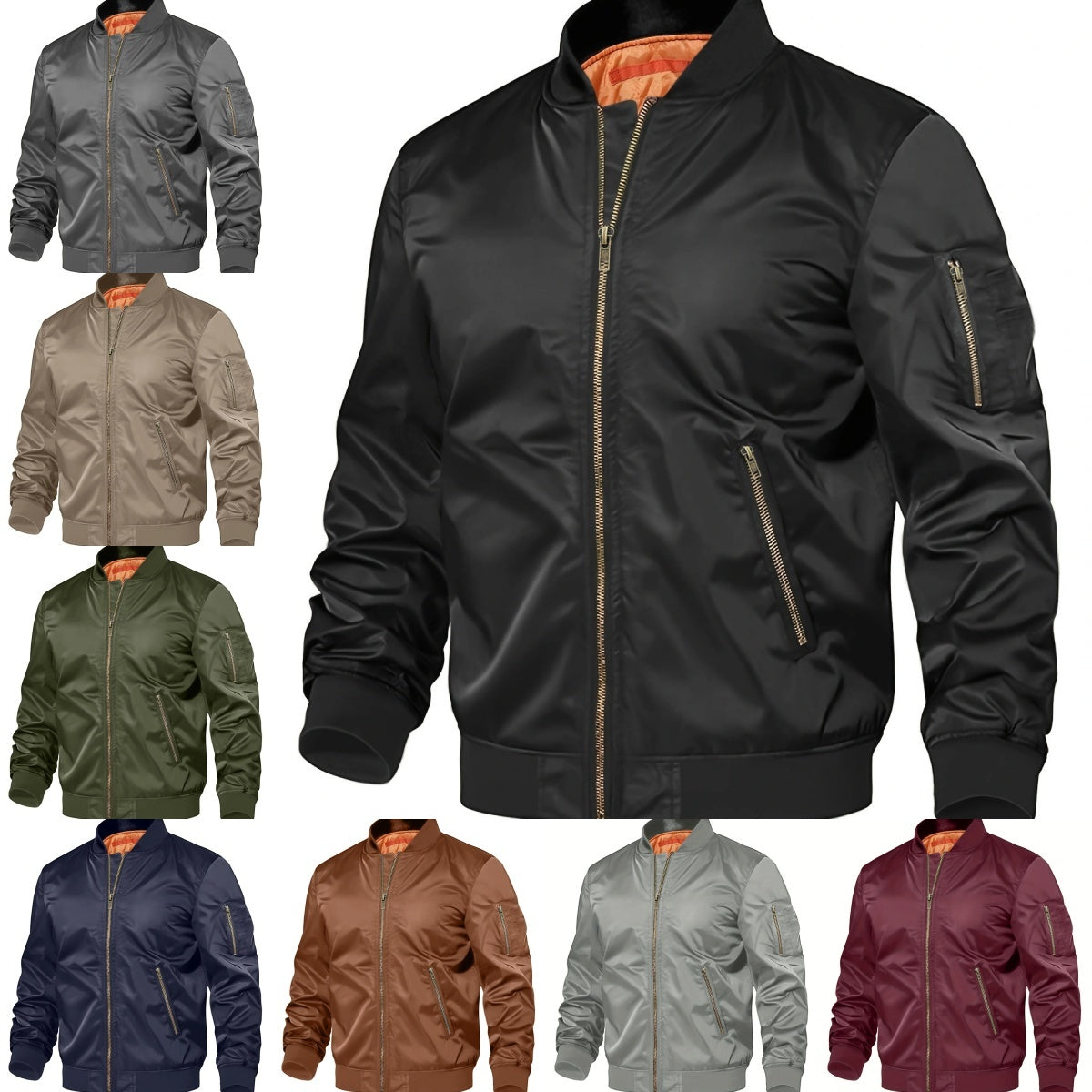 Military Men's Bomber Jacket Baseball Jacket Pilot Jacket