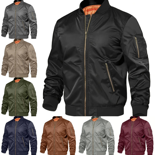 Military Men's Bomber Jacket Baseball Jacket Pilot Jacket
