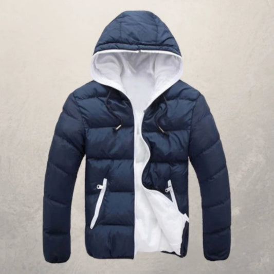 Mens Padded Puffer Down Coat Winter Warm Zip Up Jacket Hooded
