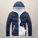 Mens Padded Puffer Down Coat Winter Warm Zip Up Jacket Hooded