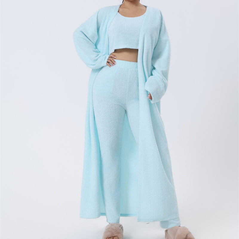 Cozy Pajama Set, 3 Piece Lounge Set, Cute Loungewear, Matching Warm Suit Sets
