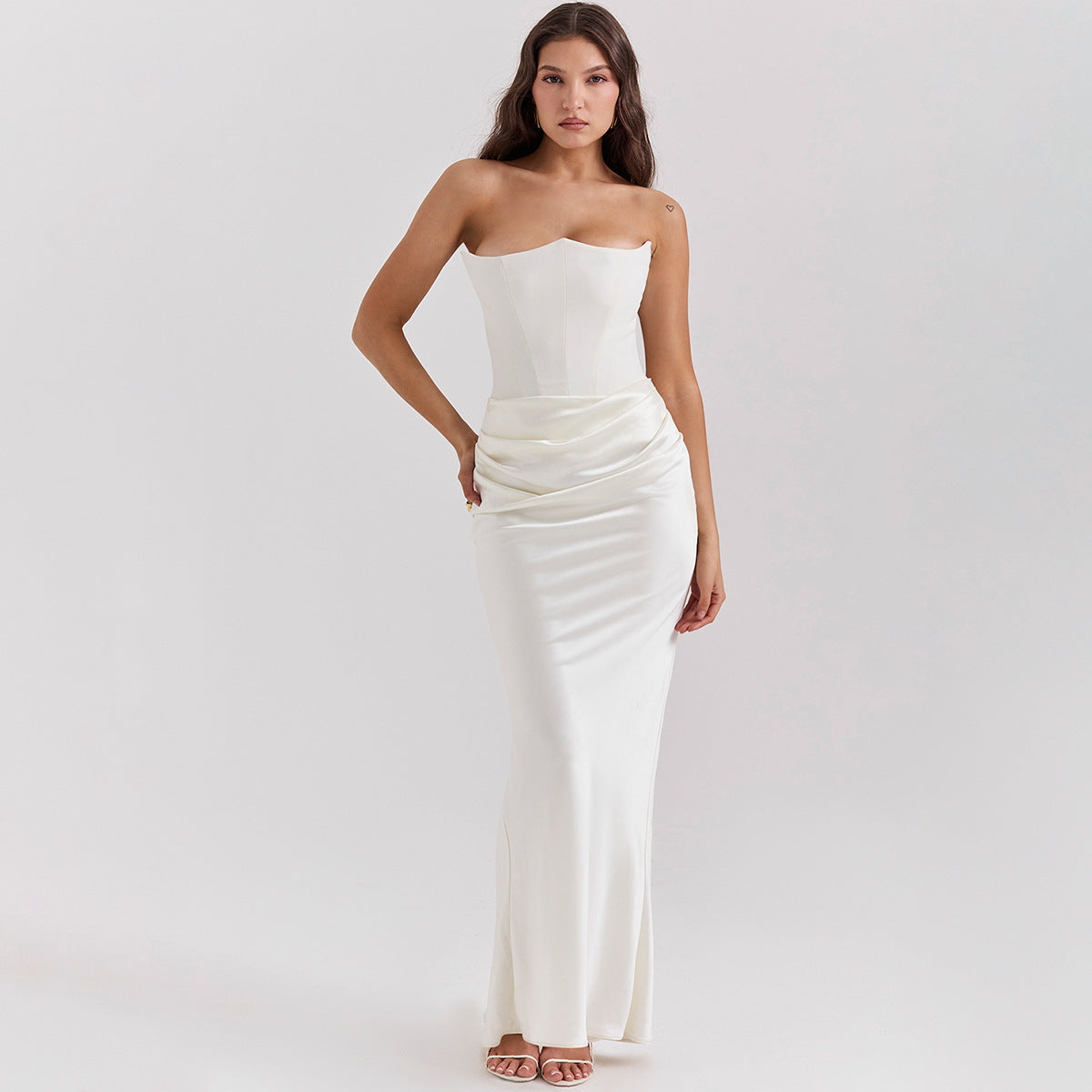 Slim Tube Top Long Dress Sexy Fashion Bandeau Backless Dresses For Women