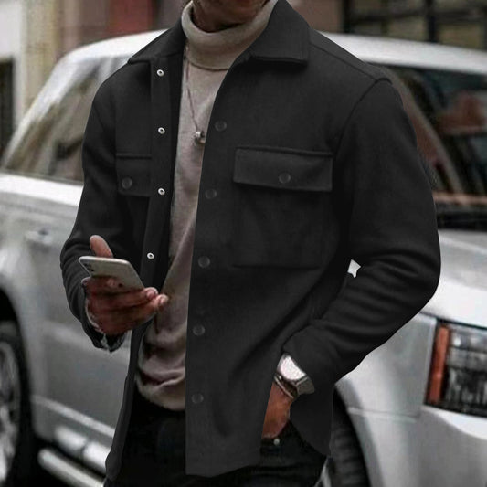 Men's jacket lightweight jacket turndown collar with 2pocket