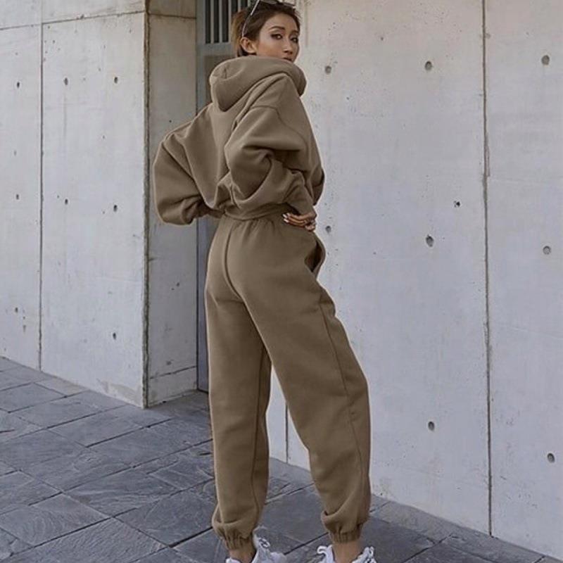 Womens 2 Piece Outfits Lounge Hoodie Sweatsuit Sets Oversized Sweatshirt Baggy Fall Fashion Sweatpants