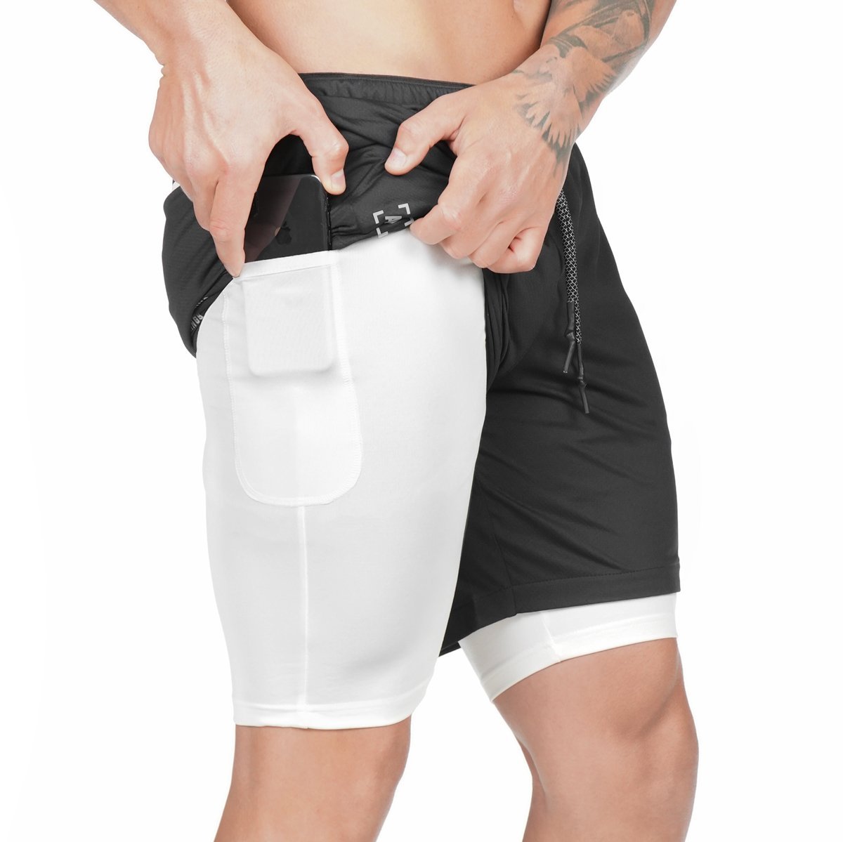 Mens Shorts Pocket Compression Shorts