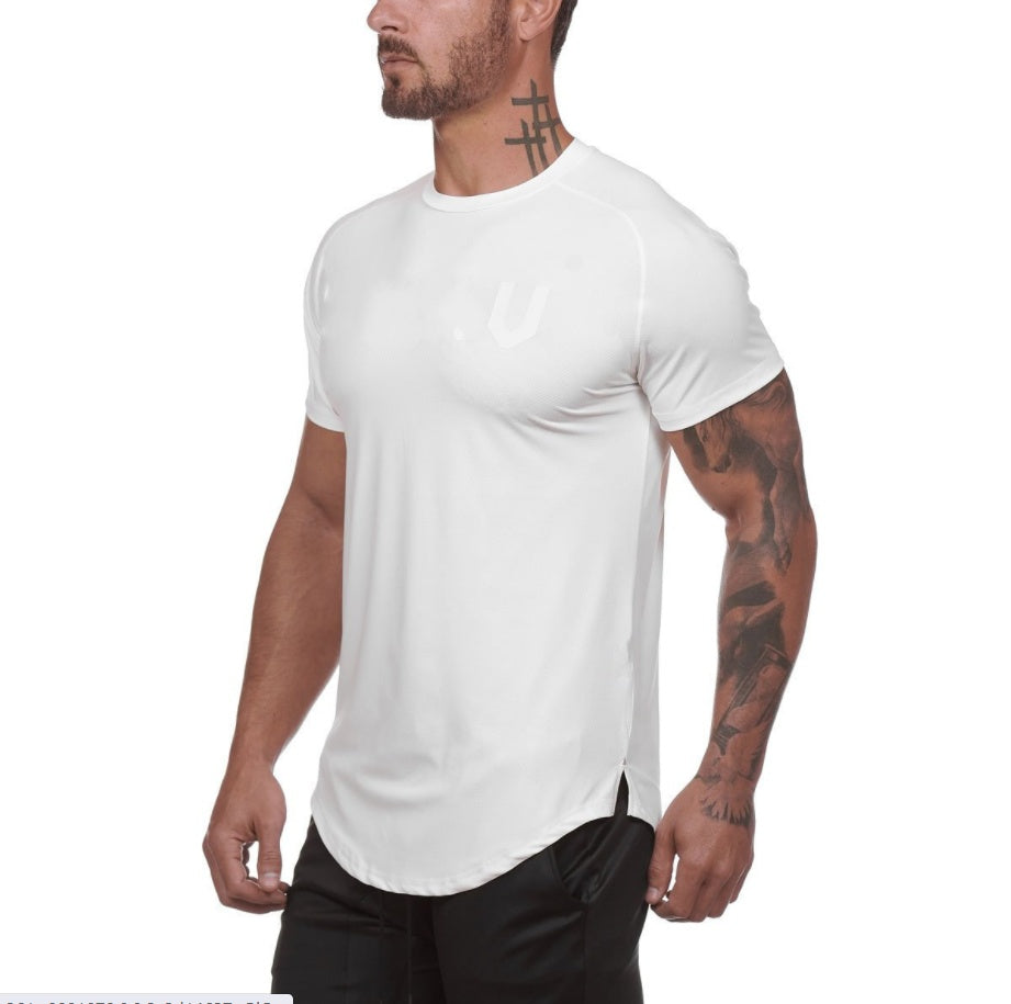 Gym Wear Plain Shirts Mens Fittness Sports Clothing