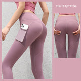 Women Seamless High Waisted Yoga Pants for Women with Pockets Leggings