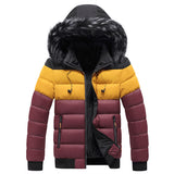 Men Winter Warm Fur Hooded Padded Puffa Jacket