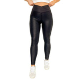 Ladies tight  Leather pants Autumn New Solid Color Casual Pants Women's Leather Tight