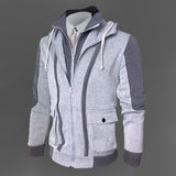 Men's Casual Hoodie Coat Warm Zipper Long Sleeve Hooded Sweatshirt Jacket Tops