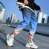 New Mens Fashion Trendy Gradient Color Trousers Men
