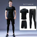 2 piece set Compression Sport Suit Quick Dry Running Gym Fitness Tracksuits Set US