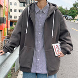 New Men's Hooded Fashion Casual Zipper Hooded Cotton Jacket Coat