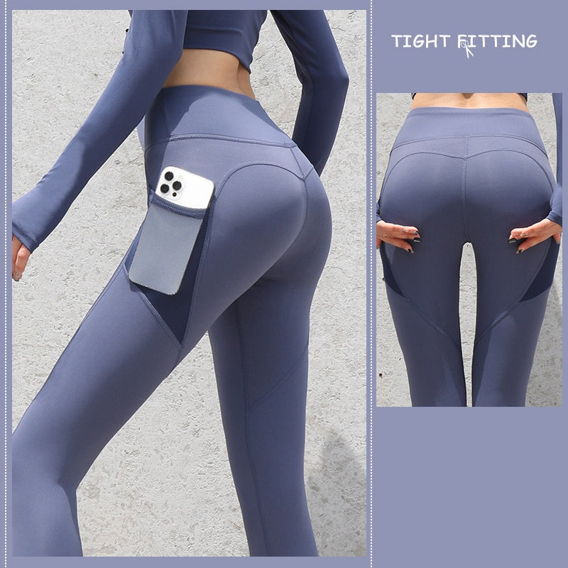 Women Seamless High Waisted Yoga Pants for Women with Pockets Leggings