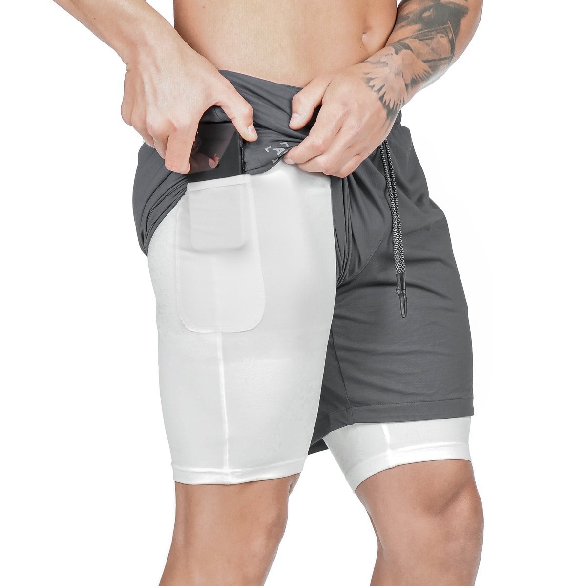 Mens Shorts Pocket Compression Shorts