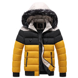 Men Winter Warm Fur Hooded Padded Puffa Jacket