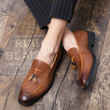 Mens Business Pointed Men's Slip On Leather Shoes