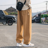 Mens Cotton Pants Men's Casual Straight-leg Pants