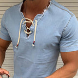 Mens Solid Color Short-Sleeved T-Shirt Tops Compassionate Men