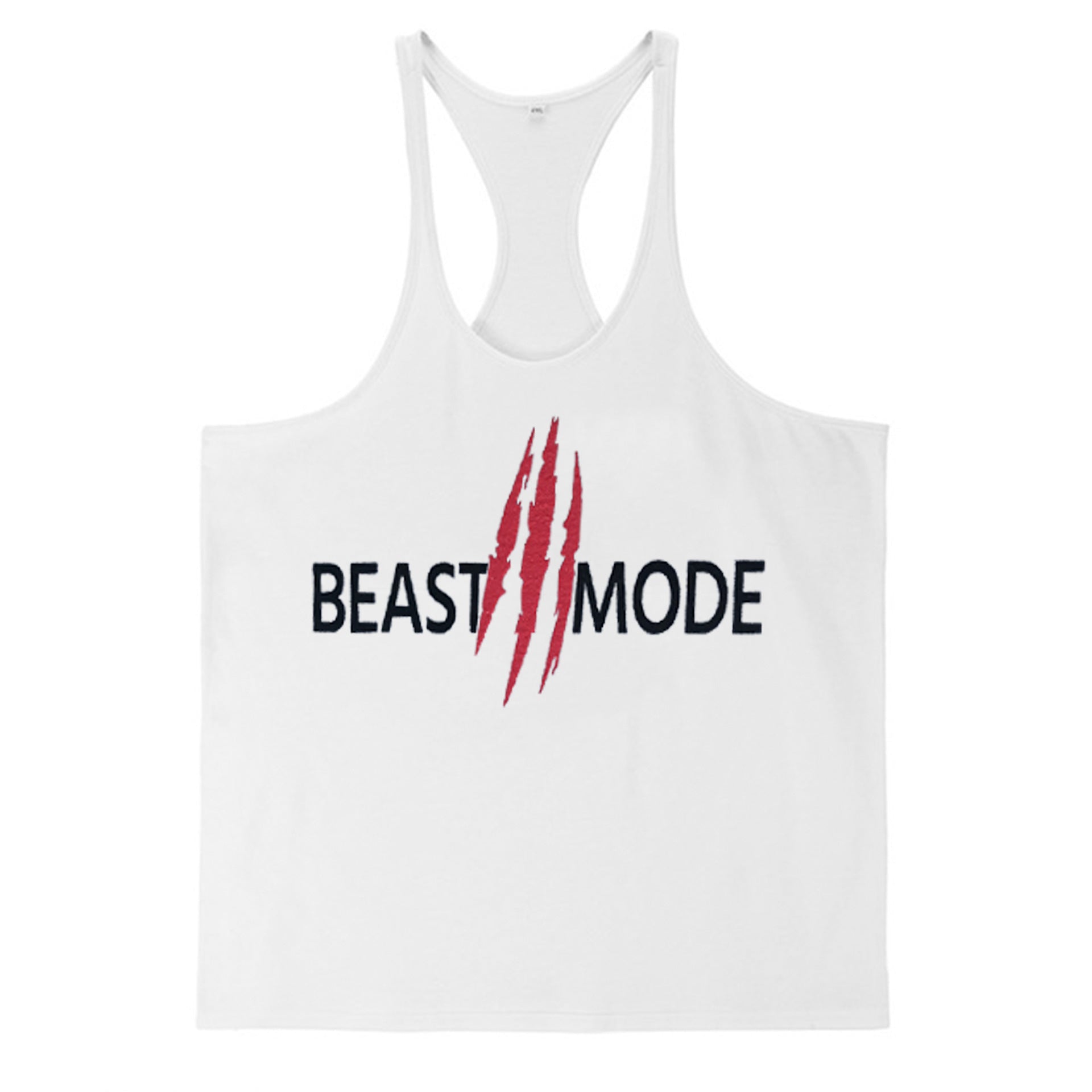 Mens Summer Cotton Fitness Muscle Men's Thin Shoulder Strap I-print Halter Vest