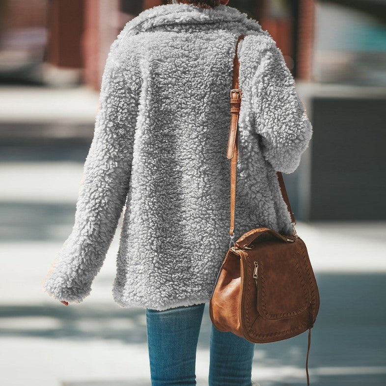 Women's faux fur jacket women's overcoat