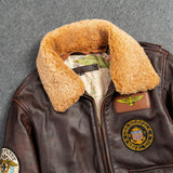 Men's Genuine Leather G1 AirForce  First Layer Leather Motorcycle Jacket