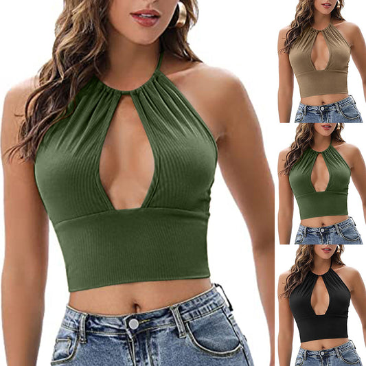 Womens Camisole Halter Vest Women Summer Sexy Hollow Tops
