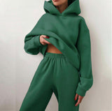 Women Two-piece Set Outfit Hoodie-Pant Large Tracksuit