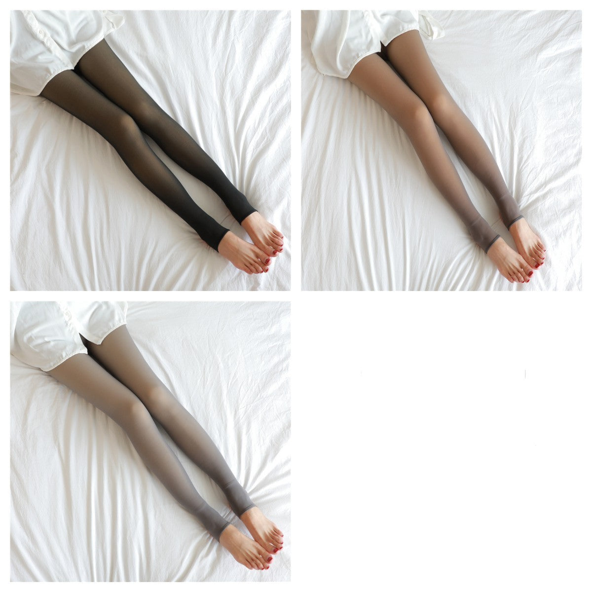 Women Winter Warm Fleece Tights Stockings Thermal Lined Translucent Pantyhose