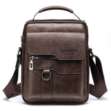 Men's Faux Leather Flaps Crossbody Messenger One Shoulder Bag
