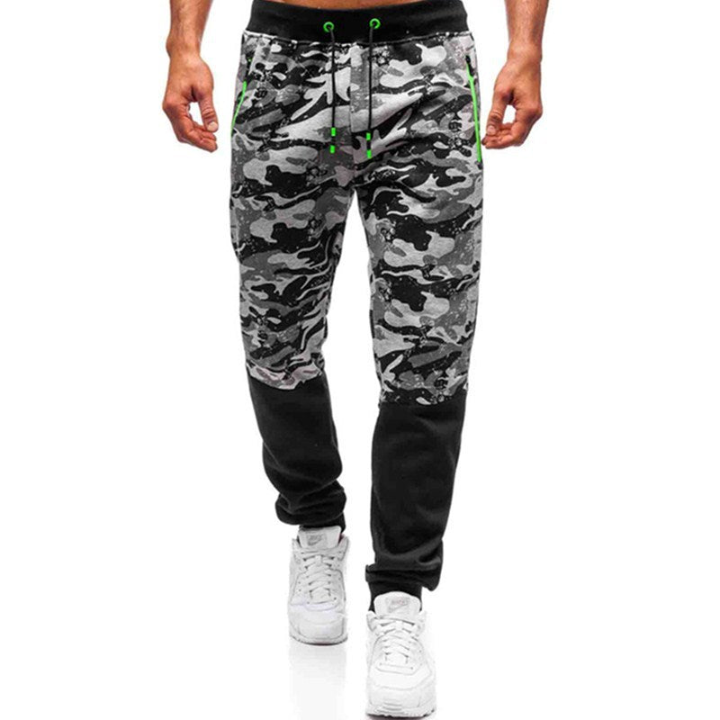 New Fashion Mens -fit Trousers With Camouflage Lace-up Trousers For Men