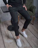 Mens Pencil Pant Legging Pant cardigan with buttons Casual Pant