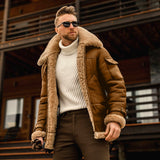 Mens Winter Military Fleece Warm Full Collar Jacket