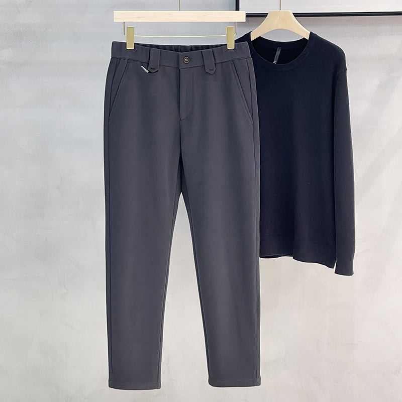 New Mens Warm Woolen Casual Pants For Men