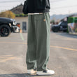 Mens Cotton Pants Men's Casual Straight-leg Pants