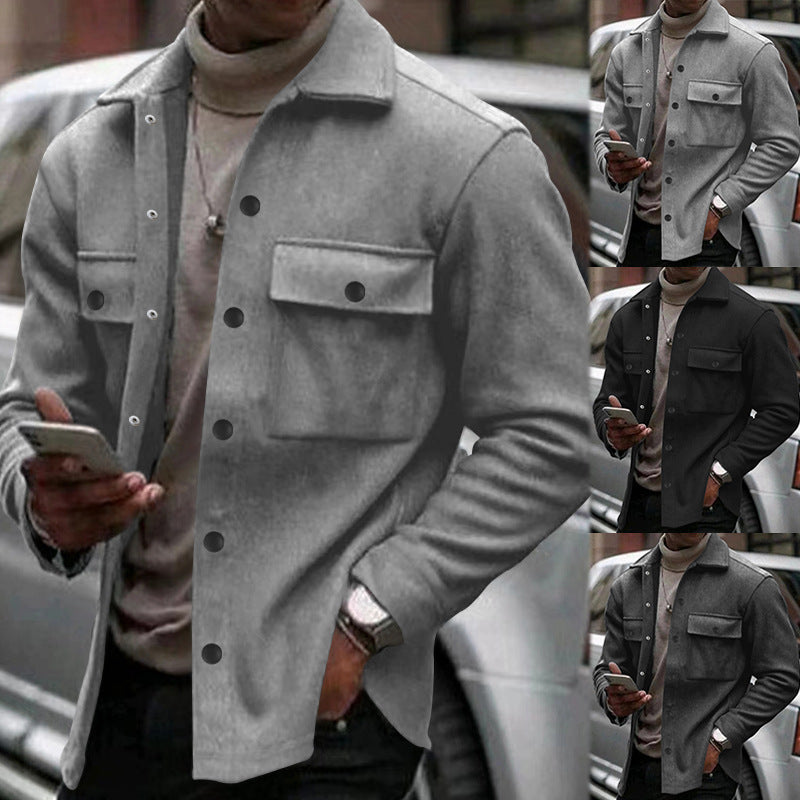 Men's jacket lightweight jacket turndown collar with 2pocket