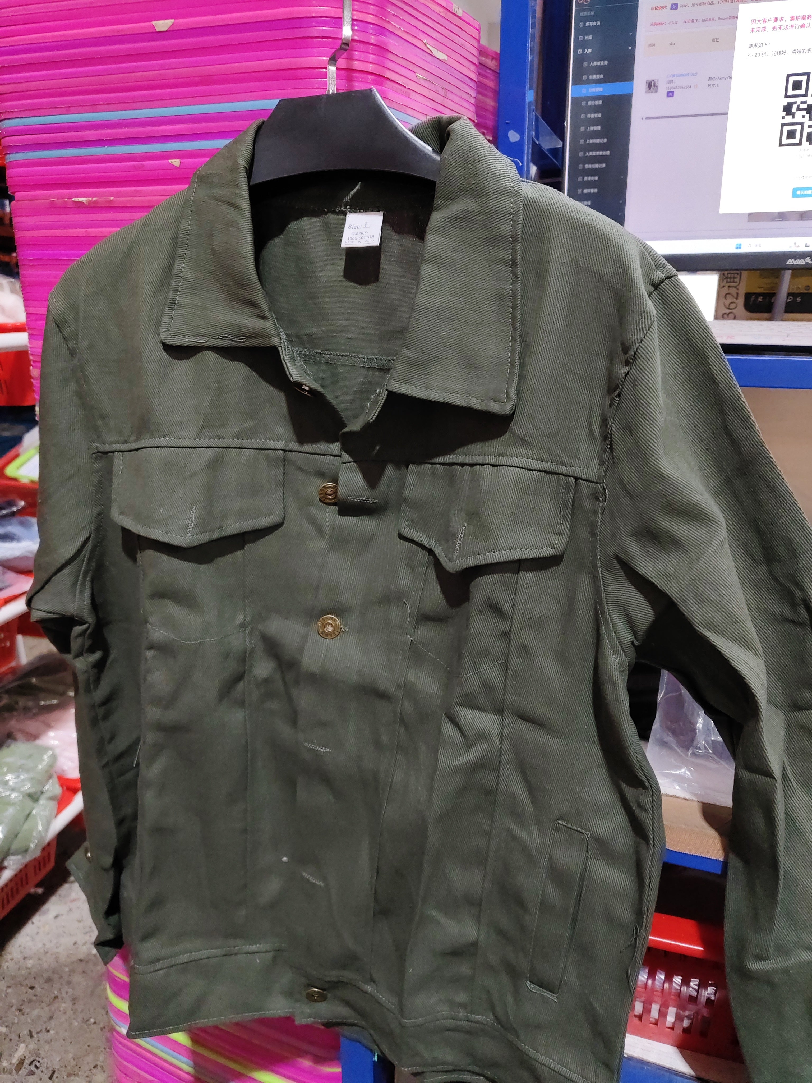 Multi-pocket Denim Jacket Denim Workwear Jacket Tops Coat Spring Autumn Men Slim
