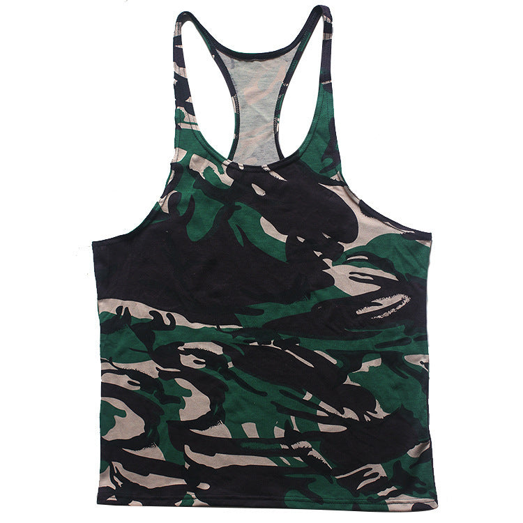 Mens Camouflage Sports Vest Athletic Soft Feel Summer Tank Sleeveless Top