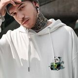 PANDA PRINT UNISEX HOODIE TOP GIFT BLACK AND WHITE JUNGLE SWEATSHIRTS