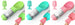 Green blue pink