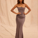 Slim Tube Top Long Dress Sexy Fashion Bandeau Backless Dresses For Women
