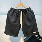 Men's Summer Shorts Jogging Bottom Casual Wave Pattern Drawstring Gym Pants