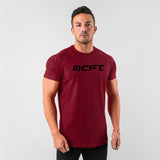Men's Muscle T-Shirt Sleeve Bodybuilding Gym Tee Short Sleeve Fashion Workout Shirts