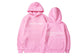 Pink and white text