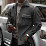 Men's jacket lightweight jacket turndown collar with 2pocket