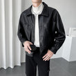 Leather Jackets Hood Mens Bomber Vintage Coats With Pocket