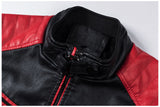 Leather Jacket Motorcycle Biker Riding Bomber Work Jacket For Men