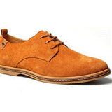 Men's Oxford Shoes Lace Up Business Casual Suede Leather Shoes Black
